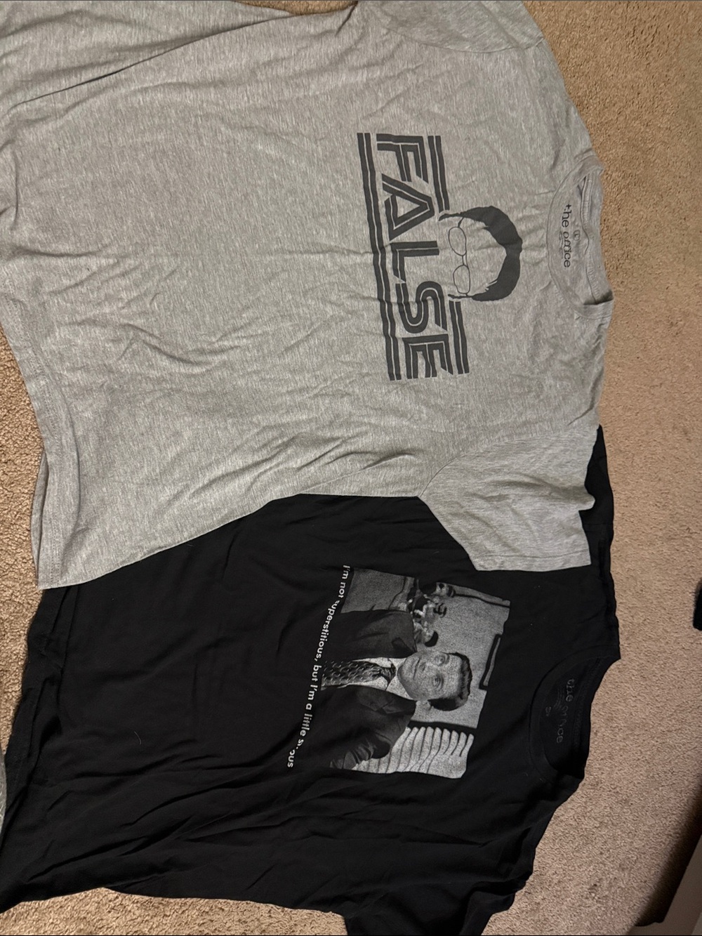 The Office Graphic T-Shirt 2-Piece Set in Black & Gray